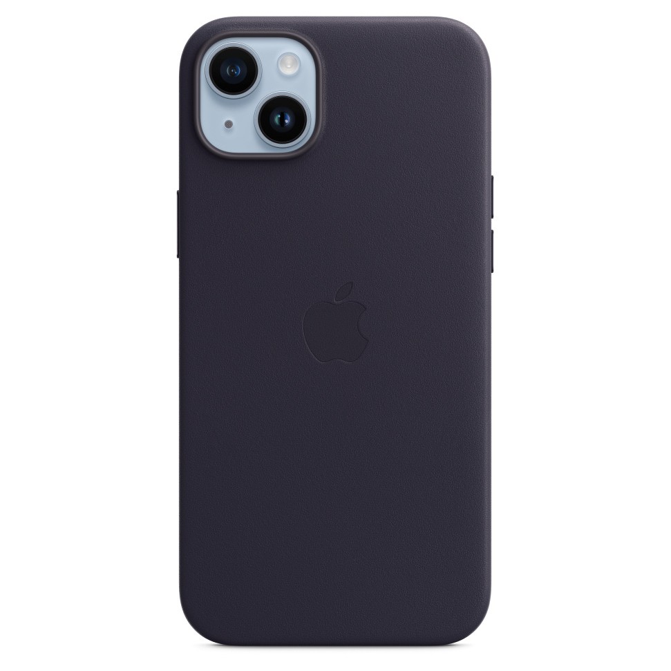 Кожаный чехол MagSafe для iPhone 14 Plus, цвет чернильный