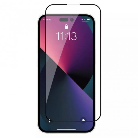 Защитное 3D глянцевое стекло BUFF Anti-shock для iPhone 14 Pro