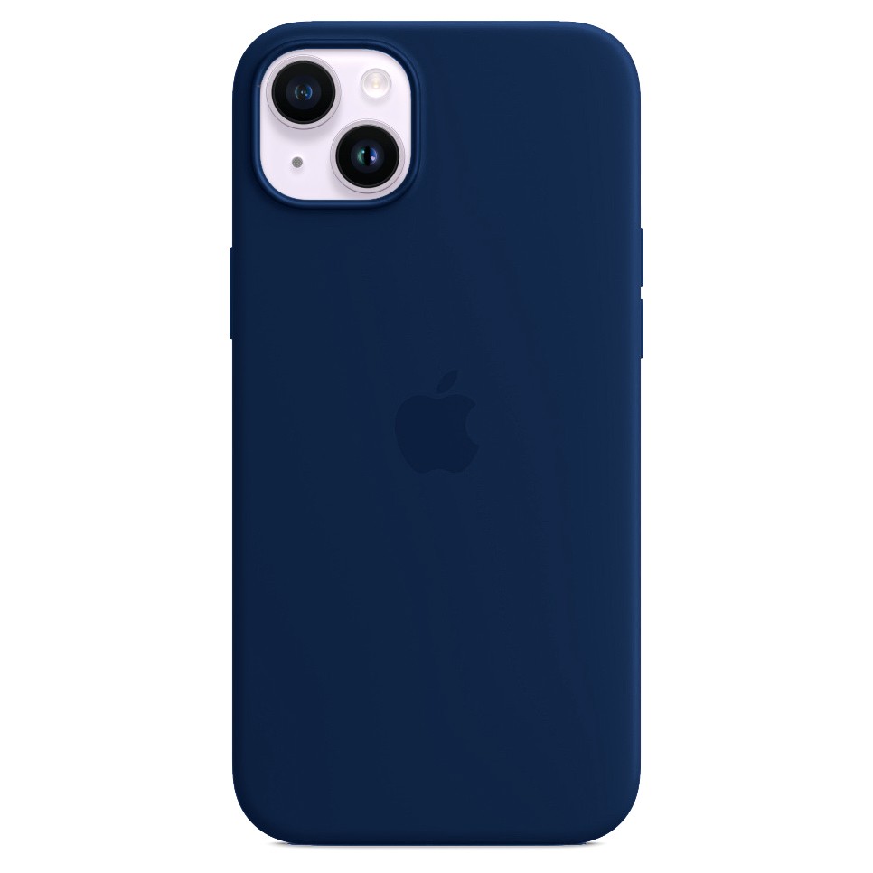 Силиконовый чехол для iPhone 14 Plus, цвет темно синий OEM