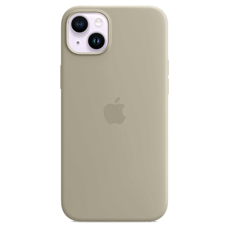 Силиконовый чехол для iPhone 14 Plus, цвет бежевый OEM