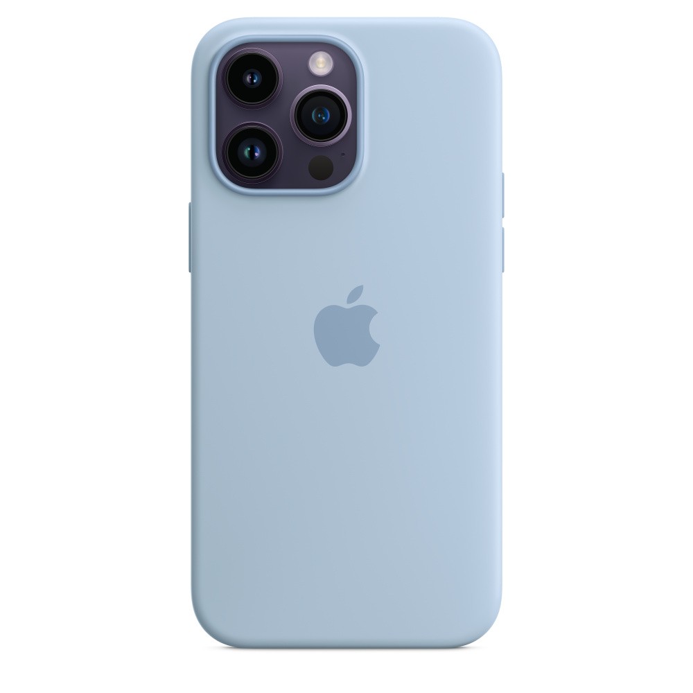 Силиконовый чехол MagSafe для iPhone 14 Pro Max, цвет небесный