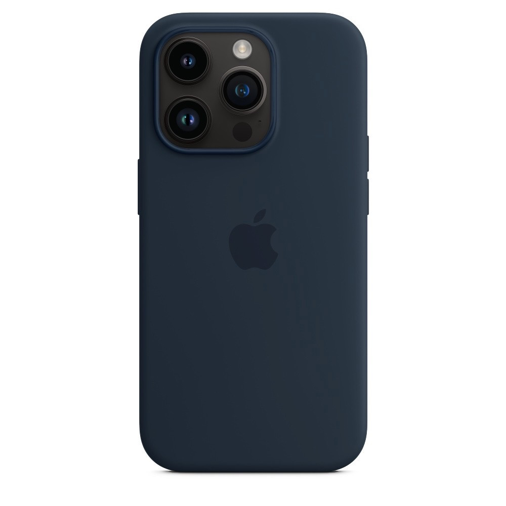 Силиконовый чехол для iPhone 14 Pro, цвет темно - синий OEM
