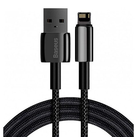 Кабель Baseus Tungsten Gold USB - Lightning, 1м (чёрный)