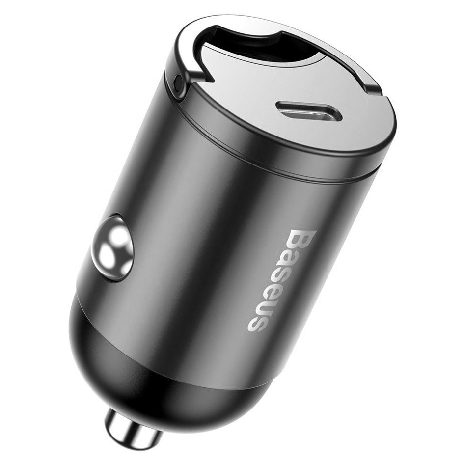 Автомобильное зарядное устройство USB-C Baseus Tiny Star Mini, USB-C, 30 Вт, серый