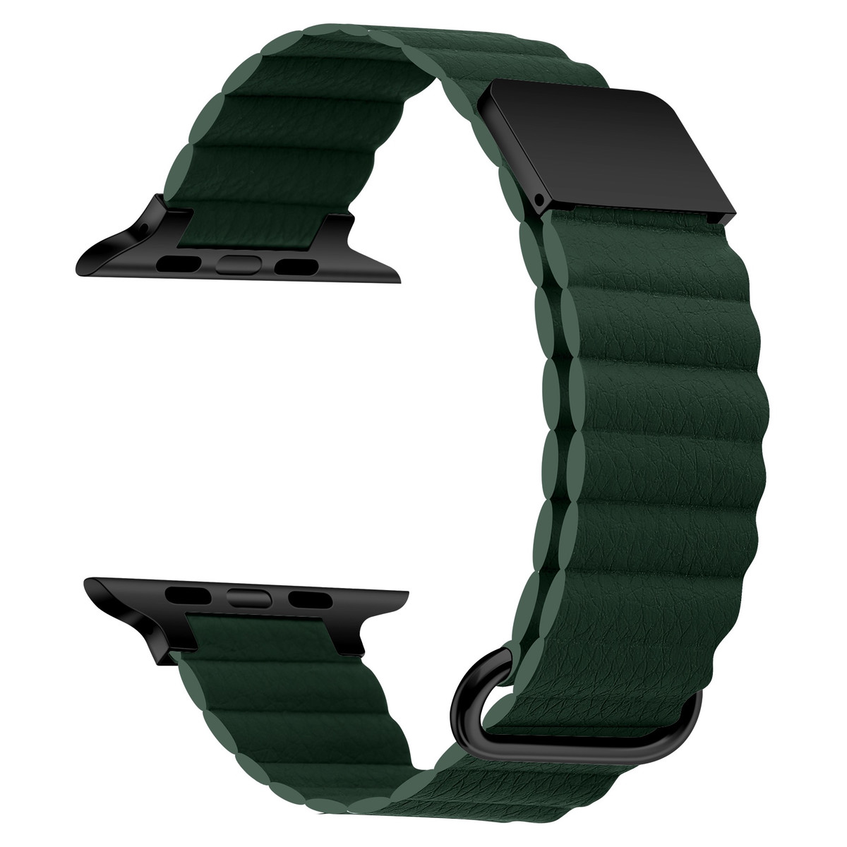 42/44/45мм Кожаный ремешок тёмно-зелёного цвета для Apple Watch OEM