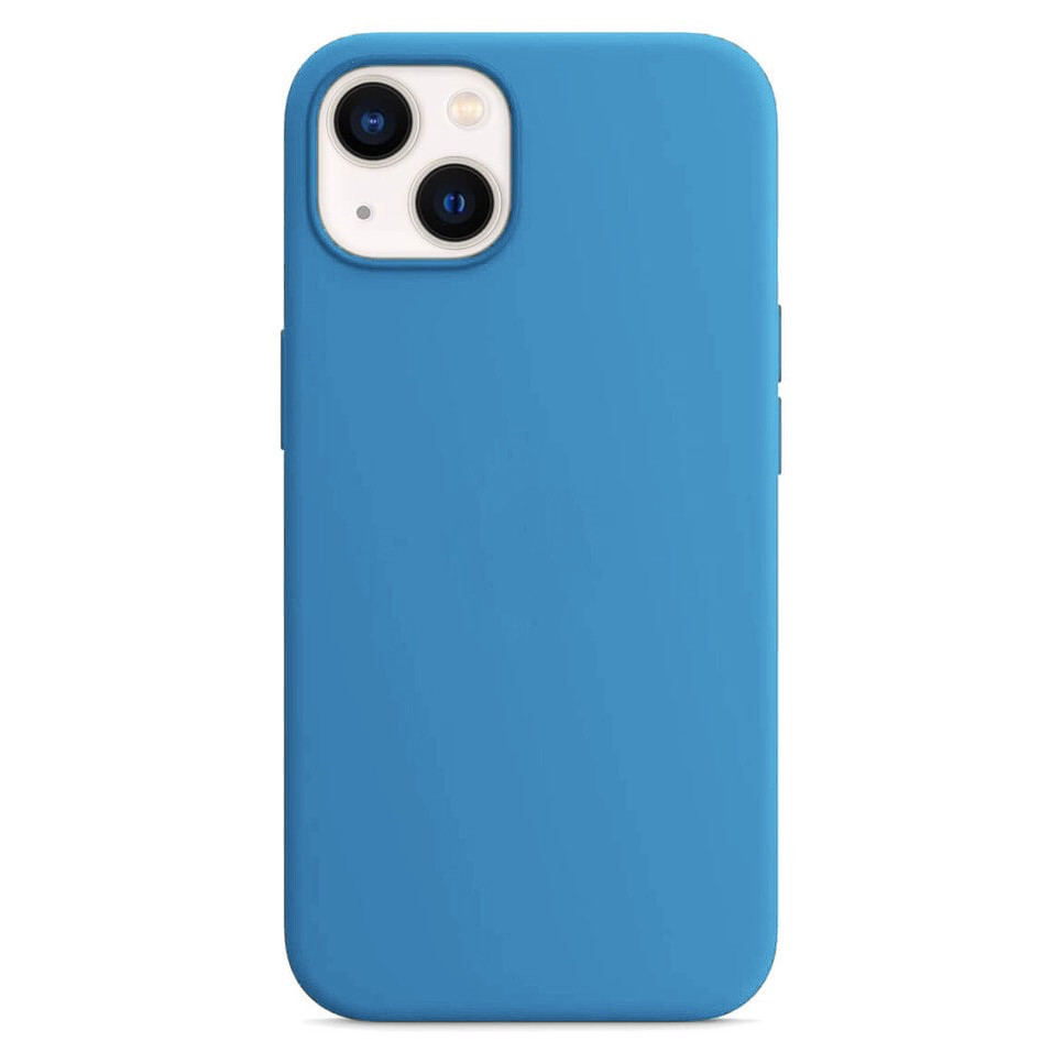 Силиконовый чехол для iPhone 13, цвет синий BOX
