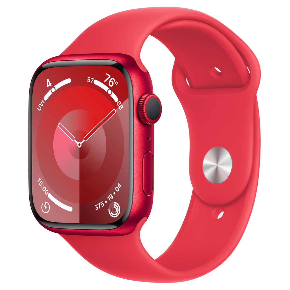 Apple Watch Series 9 45mm GPS Red Aluminum Case with Red Sport Band