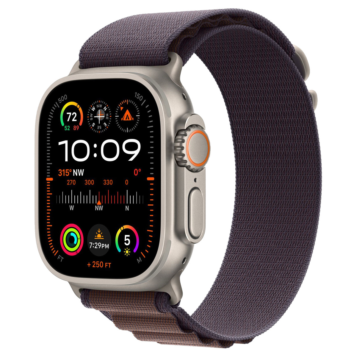 Apple Watch Ultra 2 49mm GPS+Cellular Titanium Case with Indigo Alpine Loop