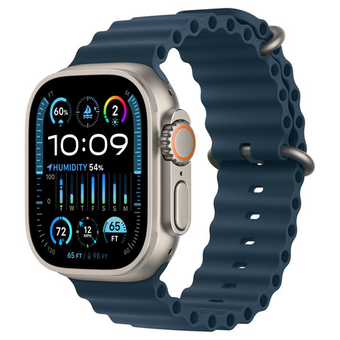 Apple Watch Ultra 2 49mm GPS+Cellular Titanium Case with Blue Ocean Band