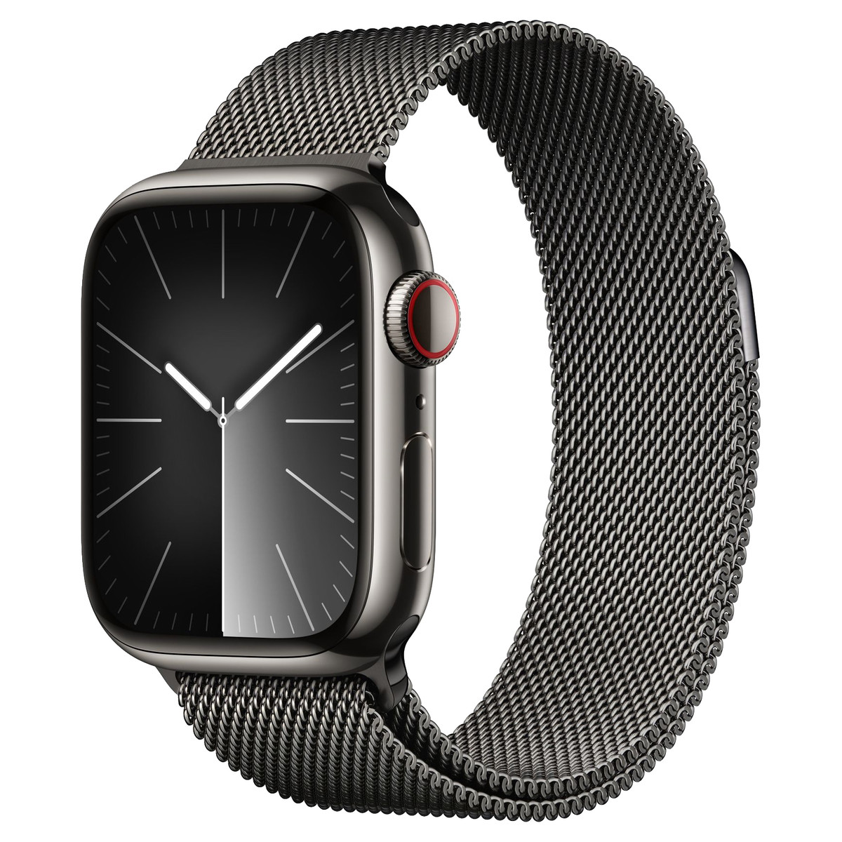 Apple Watch Series 9 45mm GPS+Cellular Graphite Stainless Steel Case with Milanese Loop