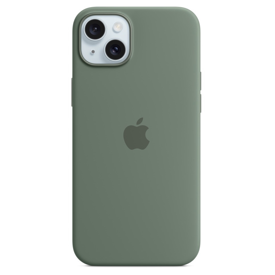 Силиконовый чехол MagSafe для iPhone 15 Plus, цвет кипарис
