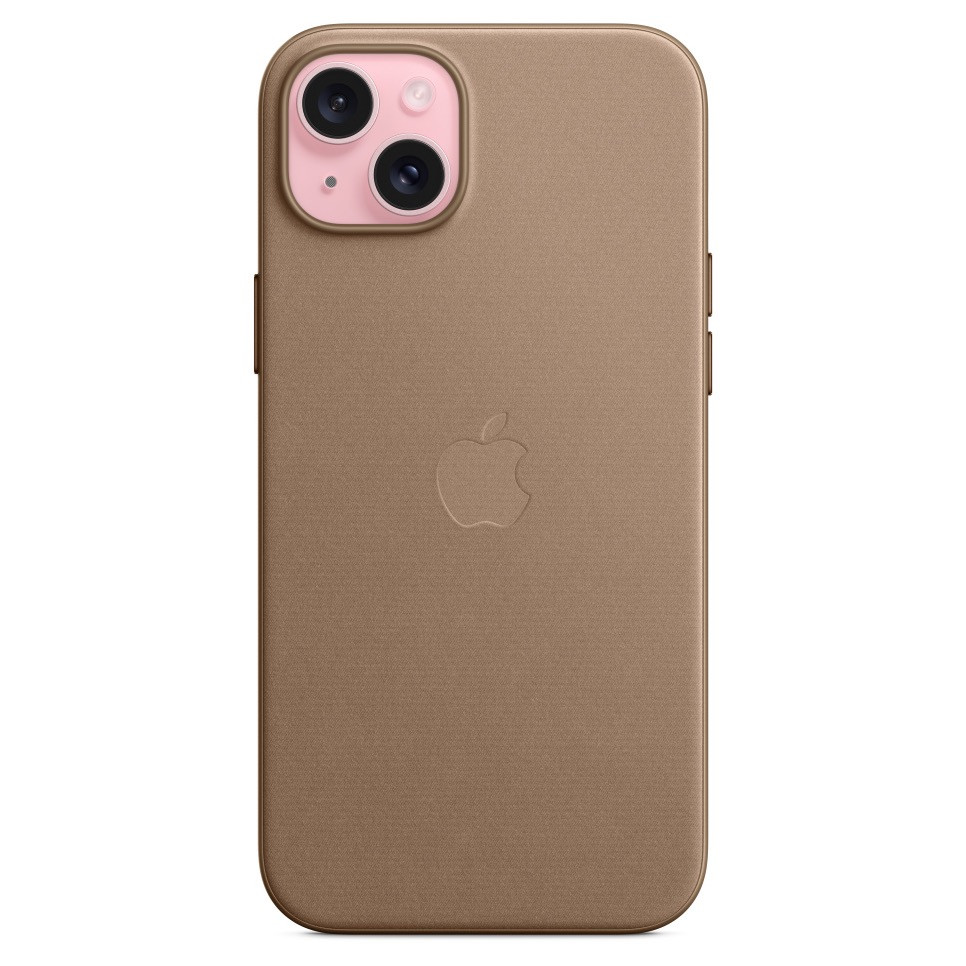 Чехол FineWoven Case с MagSafe для iPhone 15 Plus, цвет серо-коричневый