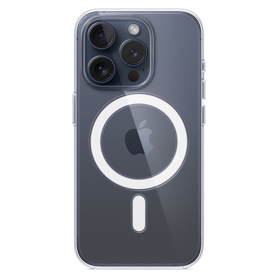 Прозрачный чехол MagSafe для iPhone 15 Pro