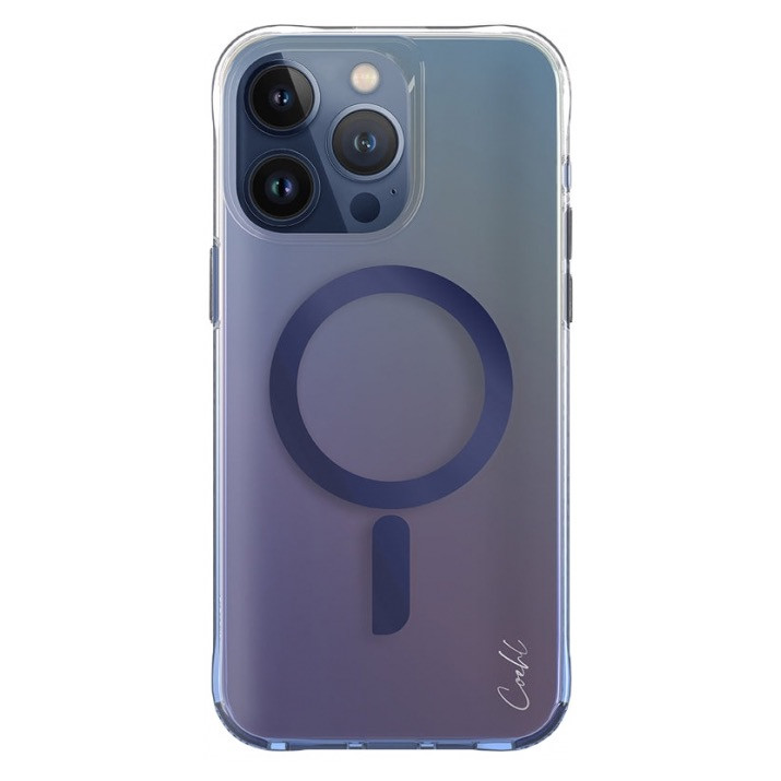 Чехол Uniq Coehl Dazze с MagSafe для iPhone 15 Pro Max, лазурно-голубой