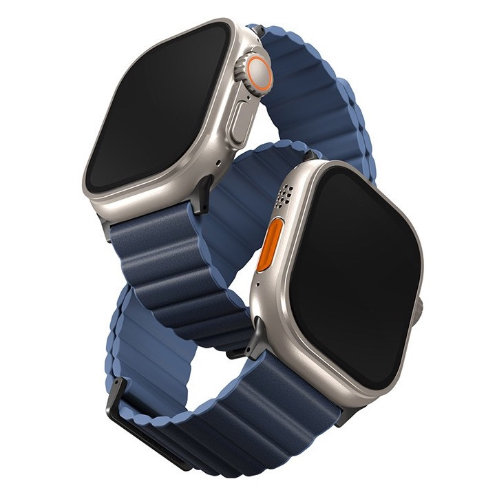 49/45/44/42мм Ремень Uniq Revix Premium для Apple Watch, цвет прусский/туманно синий