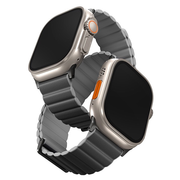 49/45/44/42мм Ремень Uniq Revix Premium для Apple Watch, цвет цвет угольный/серый