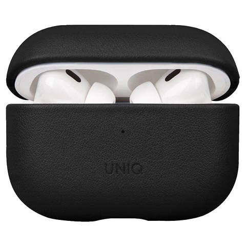 Кожаный чехол Uniq Terra для AirPods Pro 2 (2022), цвет черный