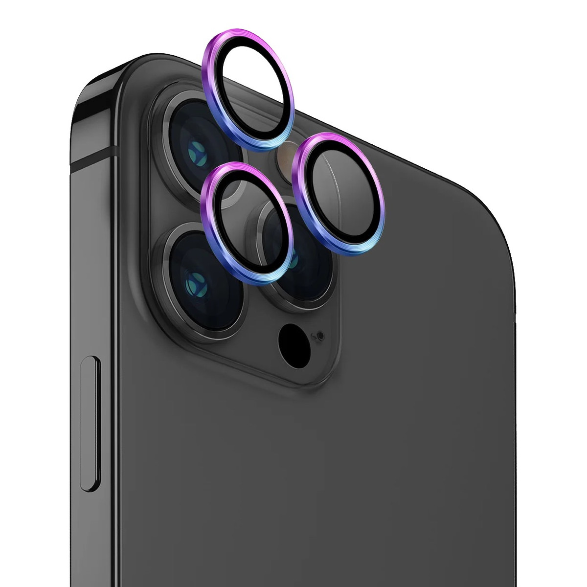 Защита объектива камеры Uniq Optix для iPhone 15 Pro Max, с переливом
