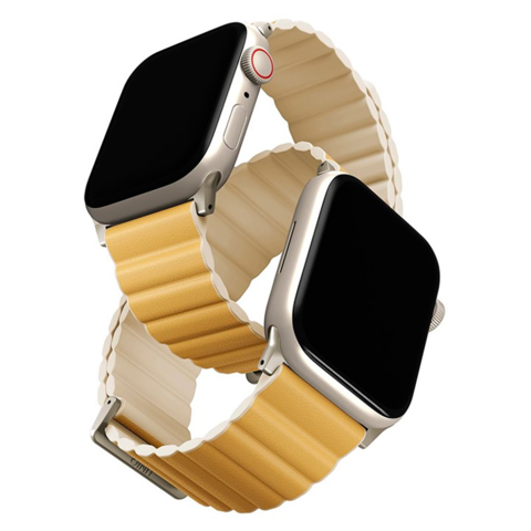 38/40/41мм Ремень Uniq Revix Premium для Apple Watch, желтый/слоновая кость
