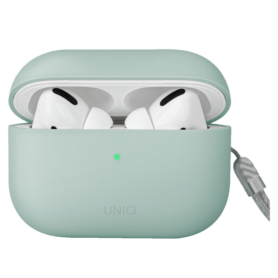 Силиконовый чехол Uniq Lino для AirPods Pro 2 (2022), цвет зеленый