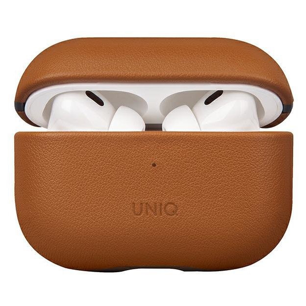 Кожаный чехол Uniq Terra для AirPods Pro 2 (2022), цвет коричневый