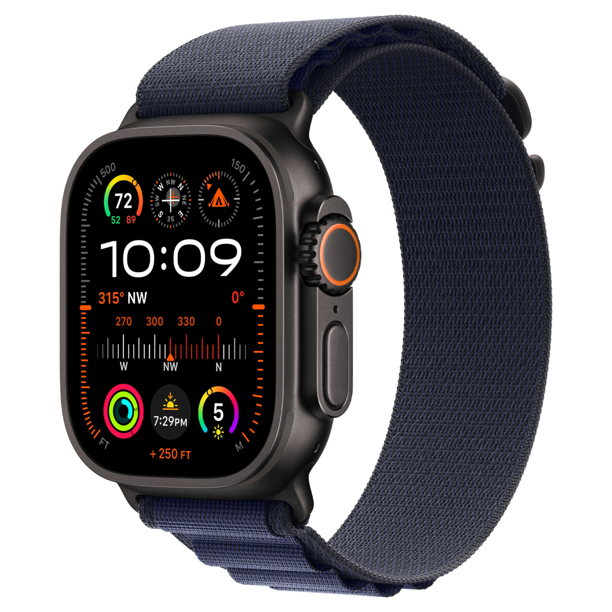 Apple Watch Ultra 2 49mm GPS Cellular 2024 Black Titanium Case with Navy Alpine Loop iStore