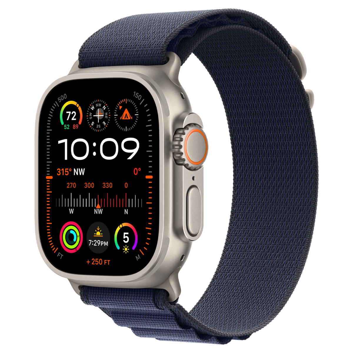 Apple Watch Ultra 2 49mm GPS+Cellular 2024 Titanium Case with Navy Alpine Loop