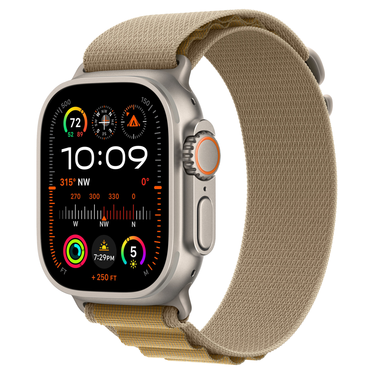 Apple Watch Ultra 2 49mm GPS+Cellular 2024 Titanium Case with Tan Alpine Loop