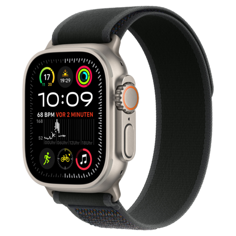 Apple Watch Ultra 2 49mm GPS+Cellular 2024 Titanium Case with Black Trail Loop