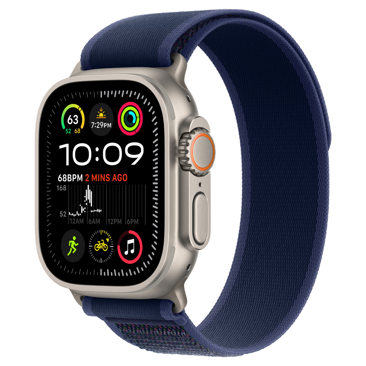 Apple Watch Ultra 2 49mm GPS+Cellular 2024 Titanium Case with Blue Trail Loop