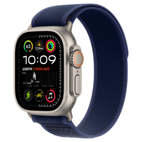 Apple Watch Ultra 2 49mm GPS+Cellular 2024 Titanium Case with Blue Trail Loop