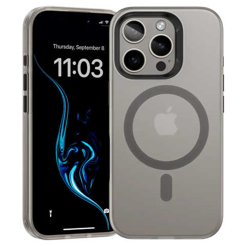 Силиконовый чехол Benks Lucid Armor Case с Magsafe для iPhone 16 Pro Max, серый