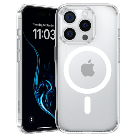 Силиконовый чехол Benks Lucent Pro Case с Magsafe для iPhone 16 Pro Max, прозрачный
