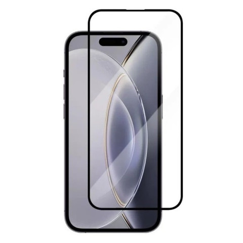 Защитное 3D глянцевое стекло BUFF Anti-shock для iPhone 16 - черное