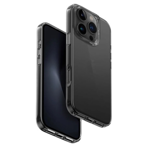 Силиконовый чехол Uniq Hybrid Air Fender для iPhone 16 Pro, тёмный