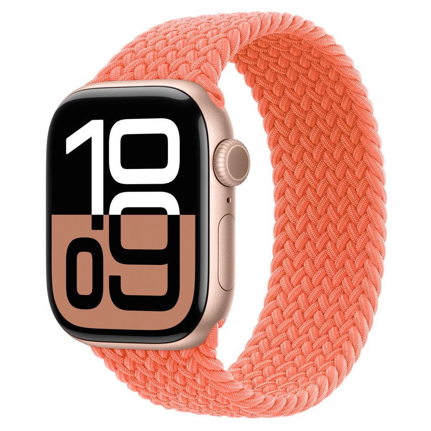 44/45/46мм Плетённый Моно-браслет ремешок для Apple Watch, цвет мандариновый
