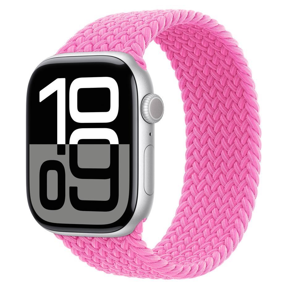 44/45/46мм Плетённый Моно-браслет ремешок для Apple Watch, цвет пион