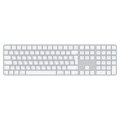 Клавиатура Magic Keyboard с Touch ID и цифровой панелью для моделей Mac с чипом Apple USB-C, русская раскладка (MXK73)