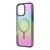 Чехол голографический Uniq Iridescia MagSafe для iPhone 16 Pro, цвет черный кварц
