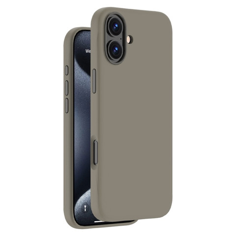 Силиконовый чехол Deppa Liquid Silicone с Magsafe для iPhone 16, серый