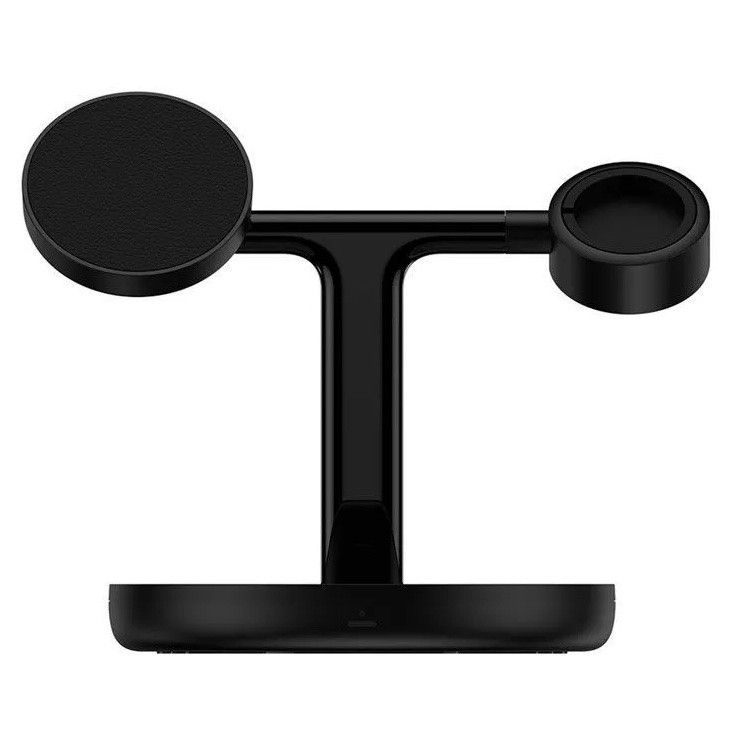 Беспроводное зарядное устройство Baseus Swan Magnetic Desktop Bracket 15W 3 в 1, черный