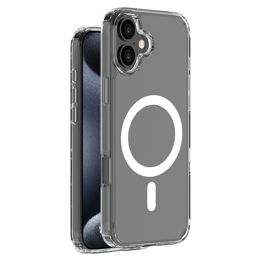 Силиконовый чехол Deppa Gel Сrystal с Magsafe для iPhone 16, прозрачный