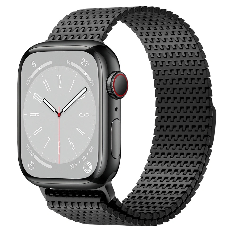 44/45/46/49мм Миланский сетчатый браслет WiWU Domino для Apple Watch, черный