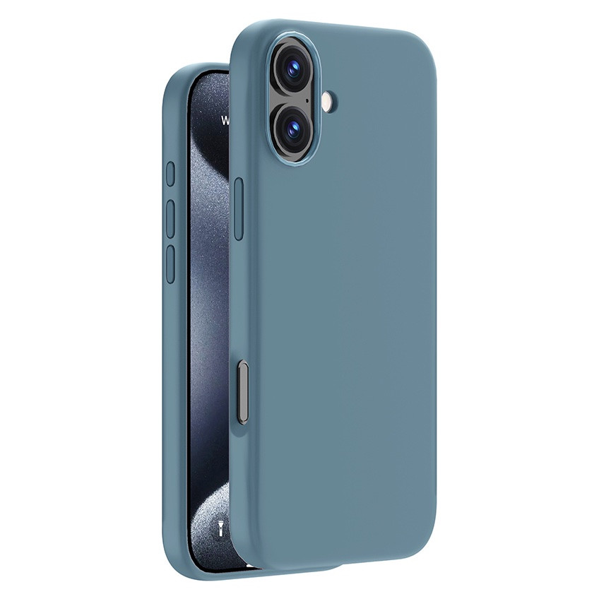 Силиконовый чехол Deppa Liquid Silicone с Magsafe для iPhone 16, тёмно-зелёный