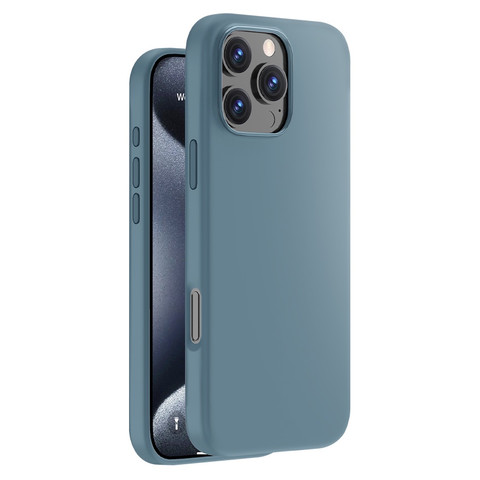 Силиконовый чехол Deppa Liquid Silicone с Magsafe для iPhone 16 Pro Max, тёмно-зелёный