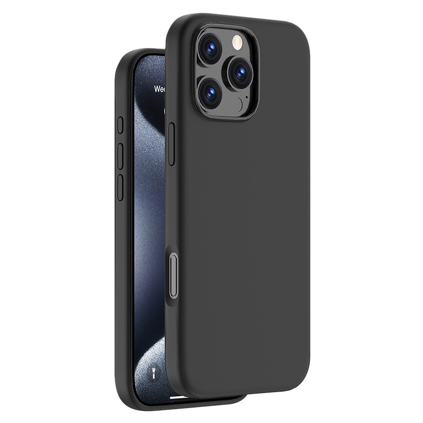 Силиконовый чехол Deppa Liquid Silicone с Magsafe для iPhone 16 Pro Max, чёрный