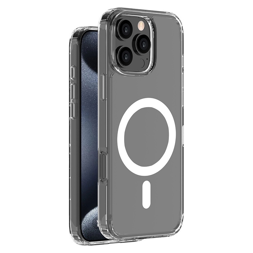 Силиконовый чехол Deppa Gel Сrystal с Magsafe для iPhone 16 Pro, прозрачный