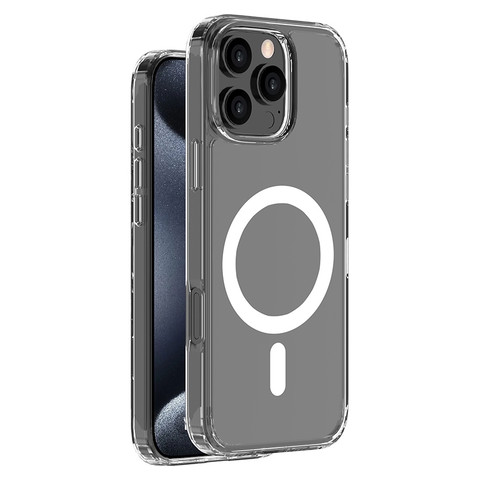 Силиконовый чехол Deppa Gel Сrystal с Magsafe для iPhone 16 Pro, прозрачный