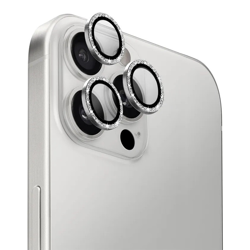Защита объектива камеры Uniq Optix для iPhone 16 Pro/Pro Max, с блестками