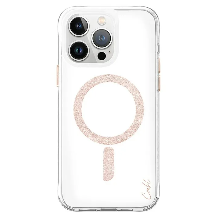 Чехол Uniq Coehl Dazze с MagSafe для iPhone 15 Pro, розовое золото
